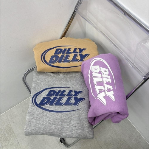 DILLY DILLY 正面大LOGO 刷毛 帽T 【PS中壢】