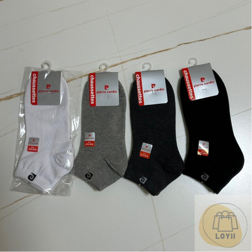 免運現貨秒出 Pierre Cardin 皮爾卡登1/4刺繡休閒襪 男襪子 PC207｛樂藝 LOYII ｝