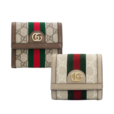 【GUCCI 古馳】 GUCCI OPHIDIA 後扣三折短夾 __DVSHOP 保證正貨 台灣現貨不用等