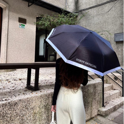 【DOE.FF】獨家極簡低調黑白折疊晴雨傘 （現貨） 摺疊傘 抗UV 遮陽傘 自動傘 INS風 露營 野餐 雨傘 晴雨傘