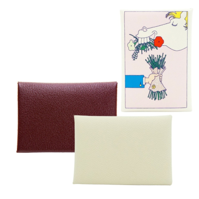 【HERMES 愛馬仕】 HERMES CalviDuo 信封釦式零錢袋卡片夾 __DVSHOP 保證正貨 台灣現貨不