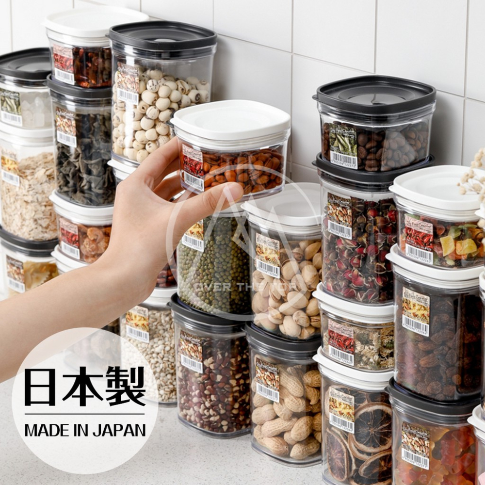 日本製 零食保鮮罐／保鮮盒 食物儲藏罐 密封罐 密封保鮮盒 零食罐 透明收納罐 蒜片收納罐【超越巔峰】