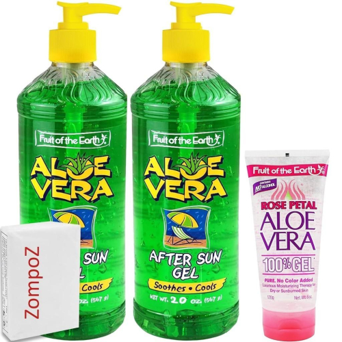 純蘆薈凝膠 (2入組+1玫瑰蘆薈) 再贈濕紙巾乙包