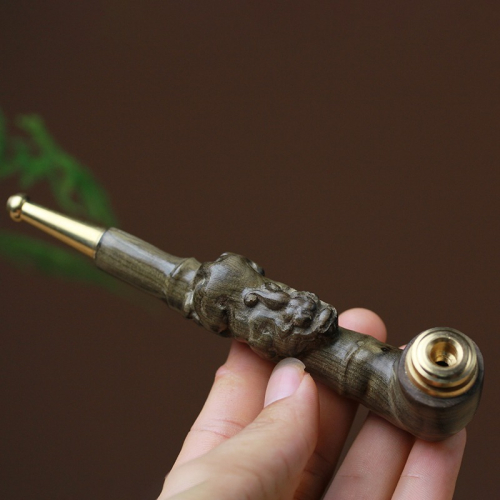 煙鬥男士金絲楠實木貔貅煙鍋老式過濾旱煙草專用煙絲鬥具手工禮品