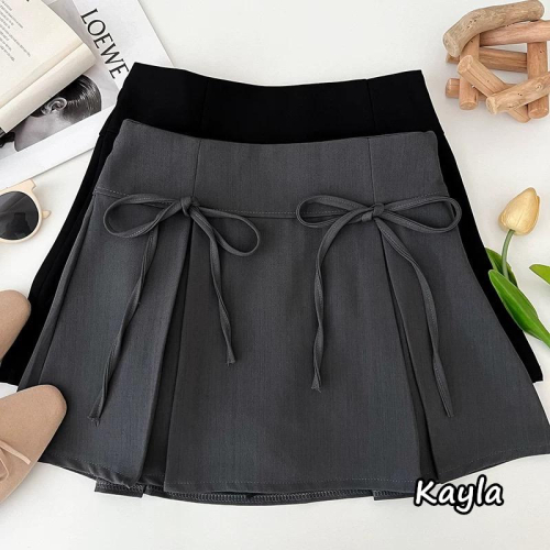 預購?免運? 顯瘦俏皮蝴蝶結百褶褲裙短裙 A1154 #Kayla.girl #少女愷拉