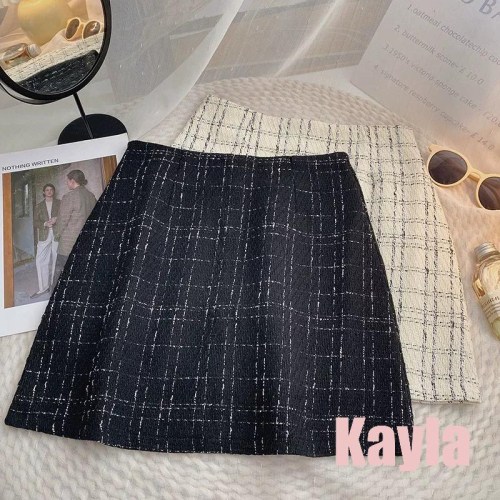 預購?免運? 簡約小香風粗花呢高腰短裙 A1264 #Kayla.girl #少女愷拉