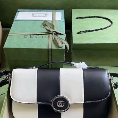 二手99新 GUCCI/古馳 23新款 新款女士小號條紋皮革單肩包多款