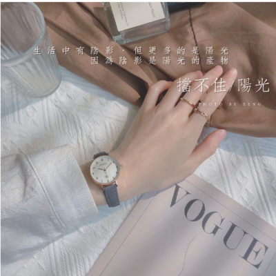 小而美-手表女款學生簡約氣質初高中女生韓版簡約復古ins小眾森系學院風
