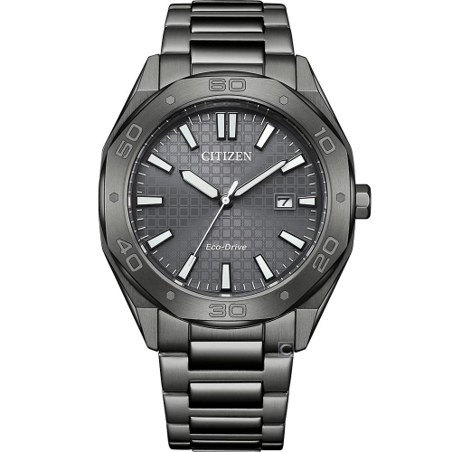 CITIZEN 星辰錶 光動能 八角形 日期 夜光 男錶 手錶-BM7637-81H