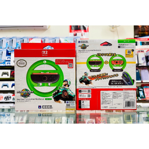 【東晶電玩】 NS2 HORI《瑪利歐賽車 世界》Joy-Con 2 控制器方向盤握把 路易吉款(全新、現貨)