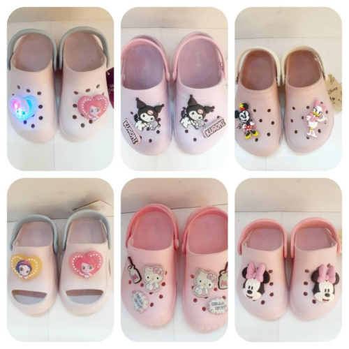 [kikishoes]免費領卷?迪士尼布希鞋涼鞋米妮米可愛洞洞鞋布希鞋拖鞋台灣製女防水拖鞋2穿皆可?酷洛米❤KITTY