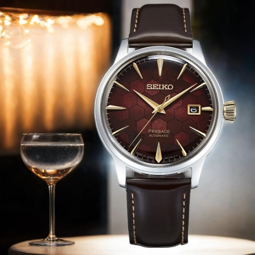 SEIKO 精工 Presage 石榴蜂蜜 台灣70週年調酒機械錶40.5mm(SRPL21J1/4R35-01T0R)
