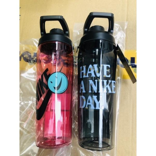 （羽球世家）Nike 熱銷款 大口徑 運動水壺 24Oz 微笑粉紅 32Oz 黑色 水壺 新品 709ml