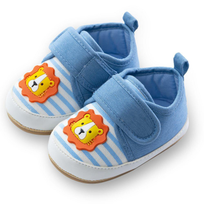 【anne＇s baby house】【NikoKids】軟Q底學步鞋(SG592)牛仔獅子【柔軟舒適室內室外皆宜】