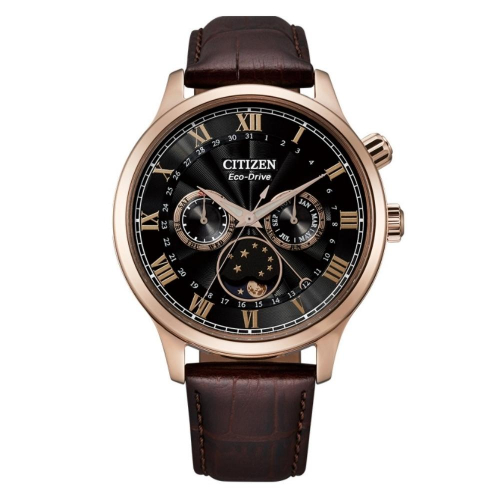 CITIZEN星辰 GENT＇S系列 光動能星空月相羅馬腕錶 禮物 推薦 42mm/AP1059-19E