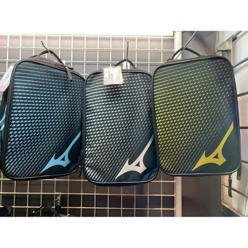 (羽球世家) 美津濃 鞋袋 MIZUNO 提鞋袋 33TMD00102P 黑藍 運動鞋袋 手提鞋帶