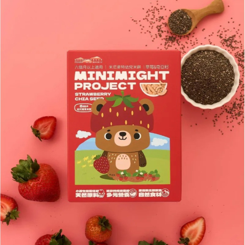 Minimight 米尼麥特 甜蜜草莓Ｘ纖纖奇亞籽(長條狀) 65009
