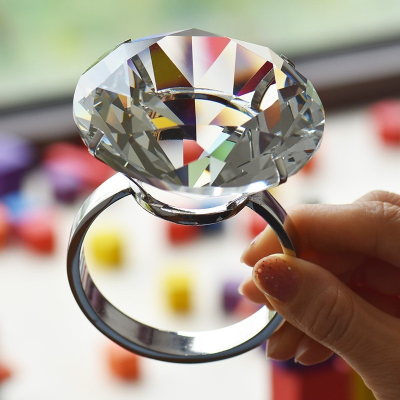 【現貨】仿真超級大鑽戒 8cm 鑽戒 道具玩具 攝影 搞怪 禮物 求婚 收藏 裝飾 婚禮小物 派對 情侶 告白 情人節