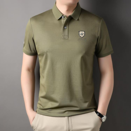 夏季男士短袖T恤修身潮流打底衫新款休閒時尚翻領爸爸POLO衫Y1339