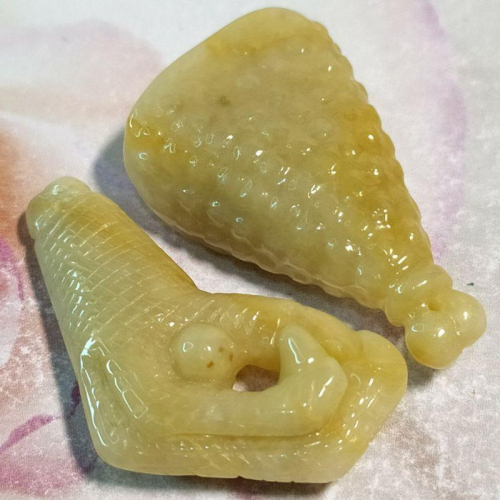 ?抓住機運 強棒出擊?天然緬甸玉 A貨 翡翠-黃翡 立體精雕 雞爪 雞腿 現貨特價【92jade 遇見善緣】玉雞腳