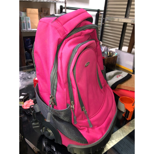 【大倉代領股東紀念品】桃紅色 旅行包 旅行休閒行李包 附輪 移動輕便