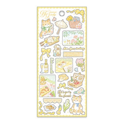 【莫莫日貨】2024 9月新品 日本製 MIND WAVE Flower girly系列 描圖紙材質 貼紙 (全6款)