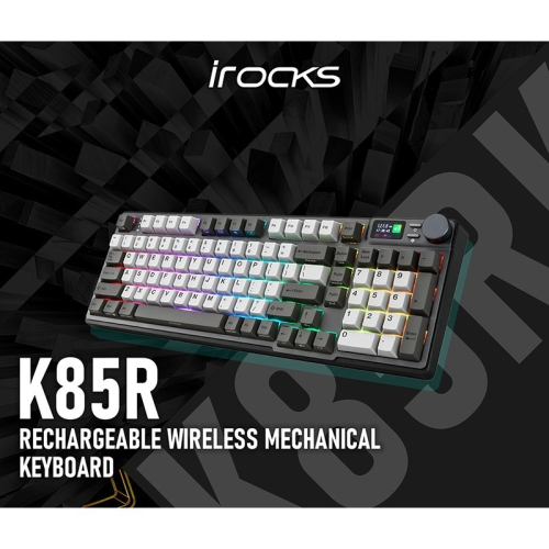 [ 總騏科技] 艾芮克 iRocks K85R 石墨灰 雙模無線機械式 GATERON熱插拔 2.4G/USB-C