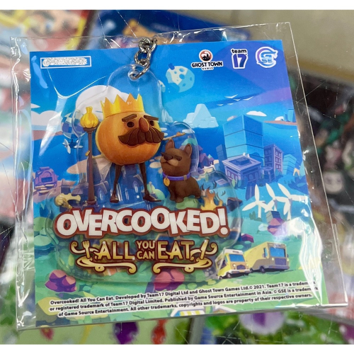 （不含遊戲） SWITCH 胡鬧廚房 煮過頭 overcooked 特典 鑰匙圈 全新品 ［士林遊戲頻道］