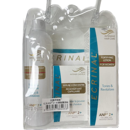 ★免運【禾宜藥局】法國 伊琳娜 ECRINAL ANP2+仕女健髮護理組 洗髮400ml+養髮露200ml+精油50ml