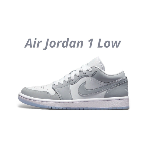 ?Air Jordan 1 Low 狼灰色/灰白色/灰邊白底/灰勾DC0774-105 女款鞋