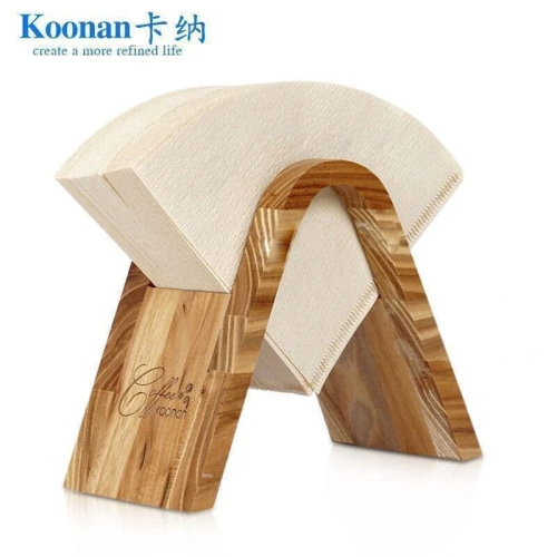 【可私訊細節圖】koonan實木咖啡濾紙架