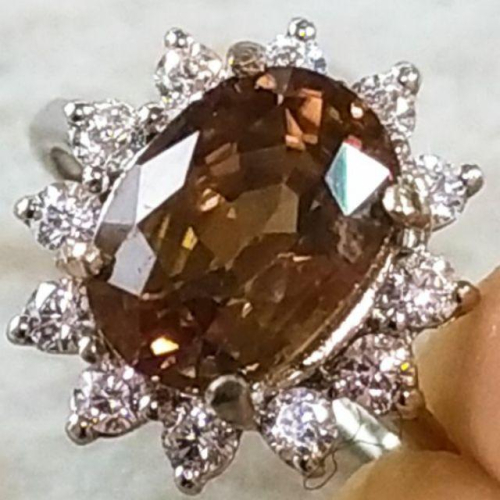 ?彩色寶石? 3.43ct 風信子石 鑲925 銀飾 女戒【92jade 遇見善緣】現貨特惠 銀飾 彩寶 戒指