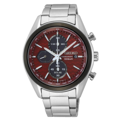 SEIKO 運動計時紅面太陽能腕錶V176-0BH0R(SSC771P1)