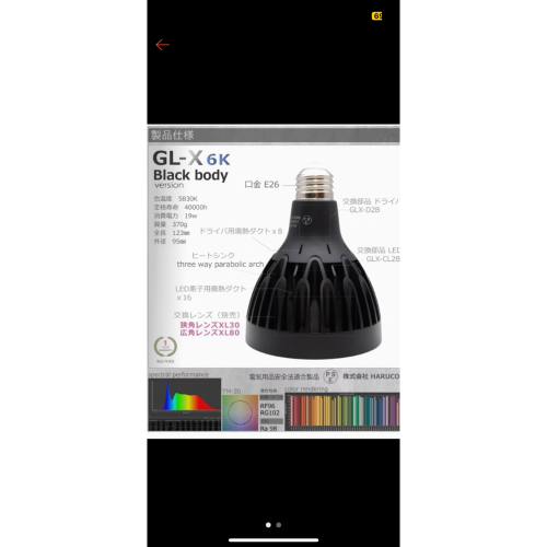 Haru design 植物燈 GLx 6K 白光
