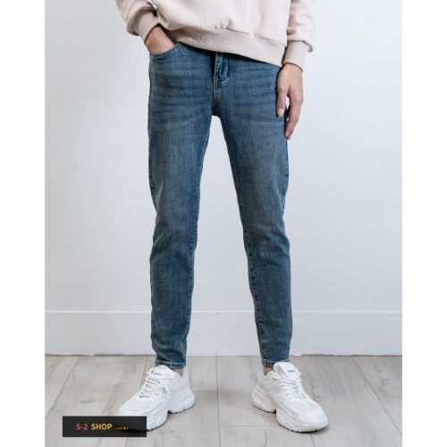 【S2店】很好穿 沒有破 值得有 必備藍色 窄管牛仔彈力長褲