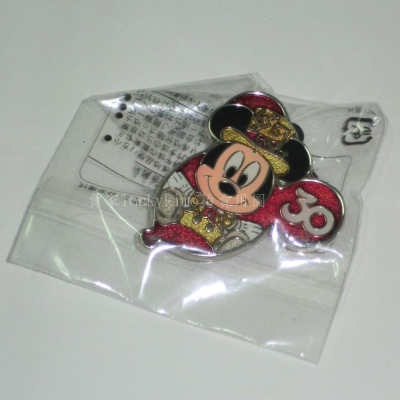 【米奇 30周年 迪士尼 徽章】DISNEY 胸章 胸針 經典動畫 東京迪士尼樂園 30th 米奇妙妙屋 米老鼠 週年