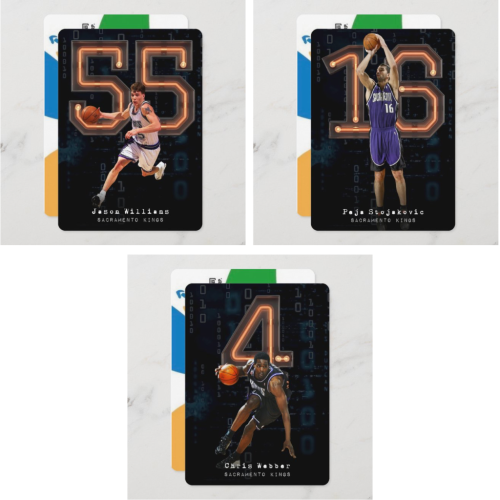 NBA國王隊 球星悠遊卡 (非貼紙)：Chris Webber Jason Williams Bibby 韋伯 Peja