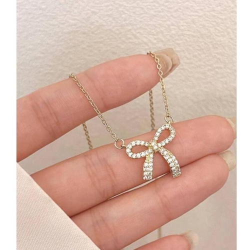 古巴卡穆尼星月璀璨人緣魅力美鑽K金蝴蝶項鍊，挽回愛情、轉好運、自信魅力、人緣桃花、工作運、財運、異性緣H13