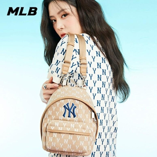 ??韓國代購 免運 MLB 老花滿印 後背包 雙肩包 背包 小包 NY 紐約洋基隊 3ABKS01
