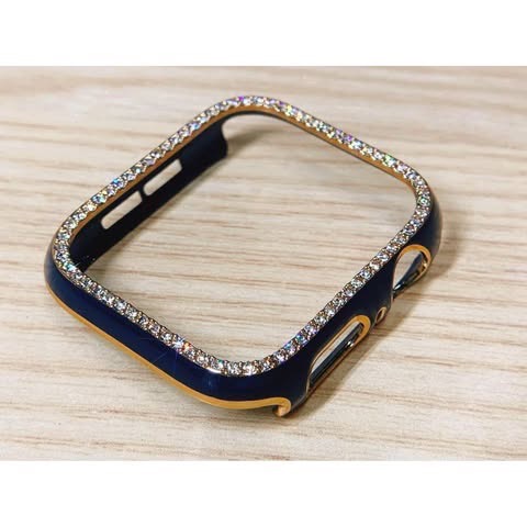 全新 Apple watch 雙色邊鑽保護殼44mm SE2/SE3適用(加 贈專用保護貼)