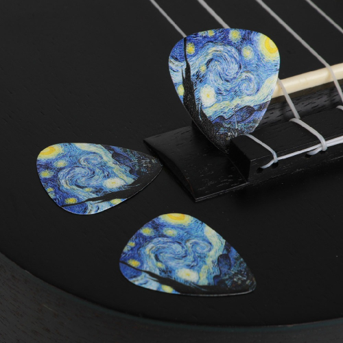 【恩心樂器】吉他彈片 pick 撥片匹克 烏克麗麗彈片 貝斯 古典吉他 梵谷 星夜 星空 印象派 名畫 梵高 星月夜