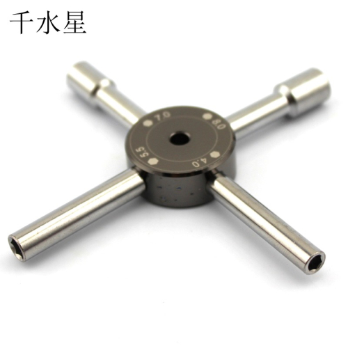 十字套筒(105*105mm)4.0/5.5/7.0/8.0mm 鋼制內六角套筒 模型工具