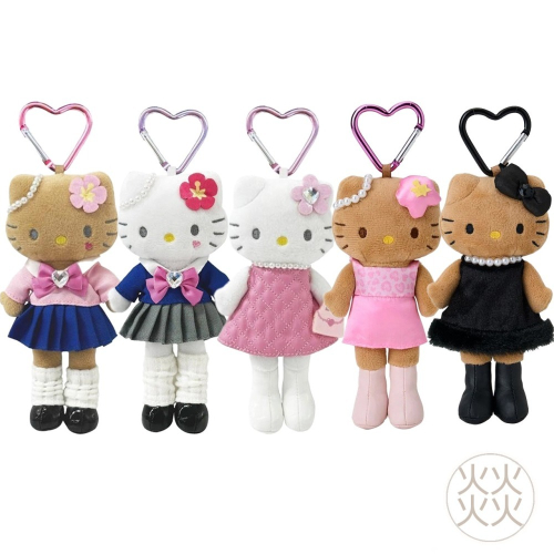 過生活IP訂購 三麗鷗 HelloKitty 凱蒂貓 長腿絨毛玩偶吊飾 澀谷辣妹 11411