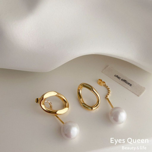 [Eyes Queen]現貨 氣質垂墜珍珠耳環 珍珠耳環 垂墜式耳環 耳環 耳針式耳環