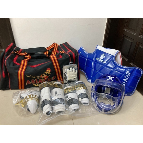 【兒童跆拳道護具】【二手商品】跆拳道 兒童全組護具 - 亞洲盃ASIA CUP