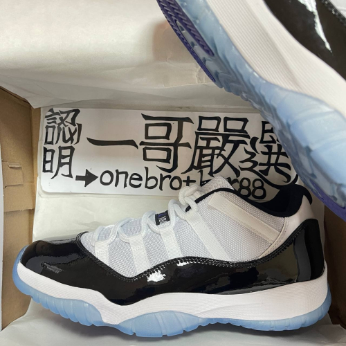 外銷貨 AIR JORDAN 11 LOW CONCORD AJ11 黑白 低筒 康扣 籃球 男女 528895-153