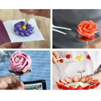 【嚴選SHOP】不鏽鋼裱花釘 裱花剪 鮮奶油花轉移工具 擠花釘 裱花釘立 擠花丁 裱花釘座 擠花工具 擠花剪【K153】
