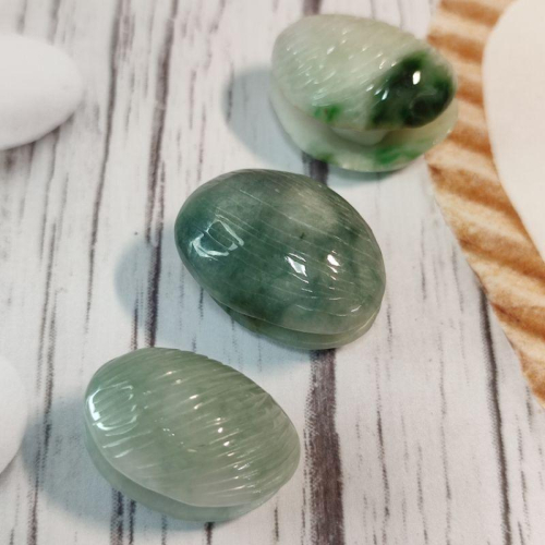 ?一輩子 福氣倍增?天然緬甸玉A貨翡翠-鏤空精雕 蛤蜊 鈴鐺 中間球可動 現貨實拍優惠特價【92jade 遇見善緣】