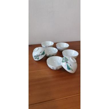 絕版老物，香港嶤陽茶行蛋殼杯，一組七個