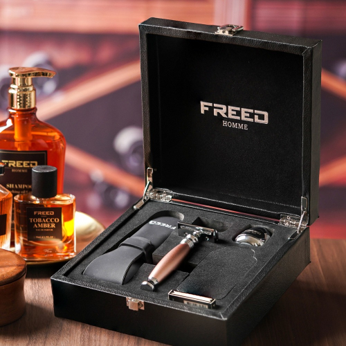 【FREED】兩週年特仕款 尊爵四件組雙刃刮鬍刀禮盒 - 玫瑰金